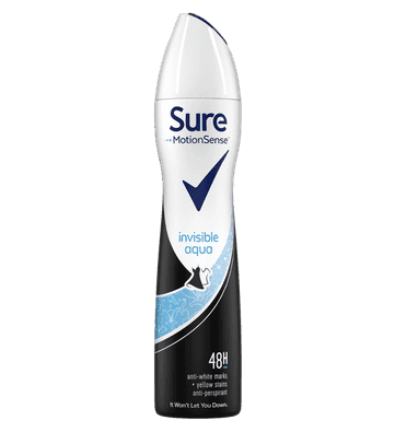 SURE WOMEN INVISIBLE AQUA ANTIPERSPIRANT DEODORANT 250ML